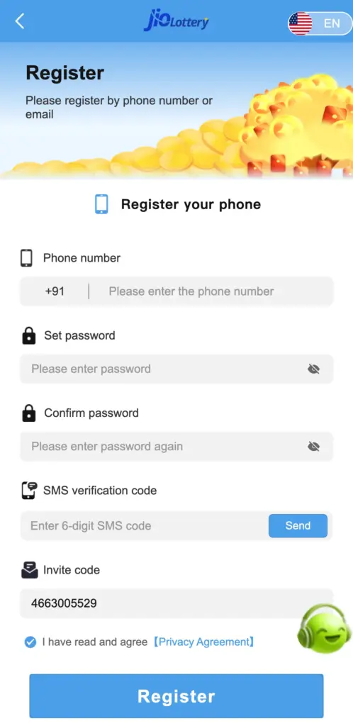 Jio Lottery Register